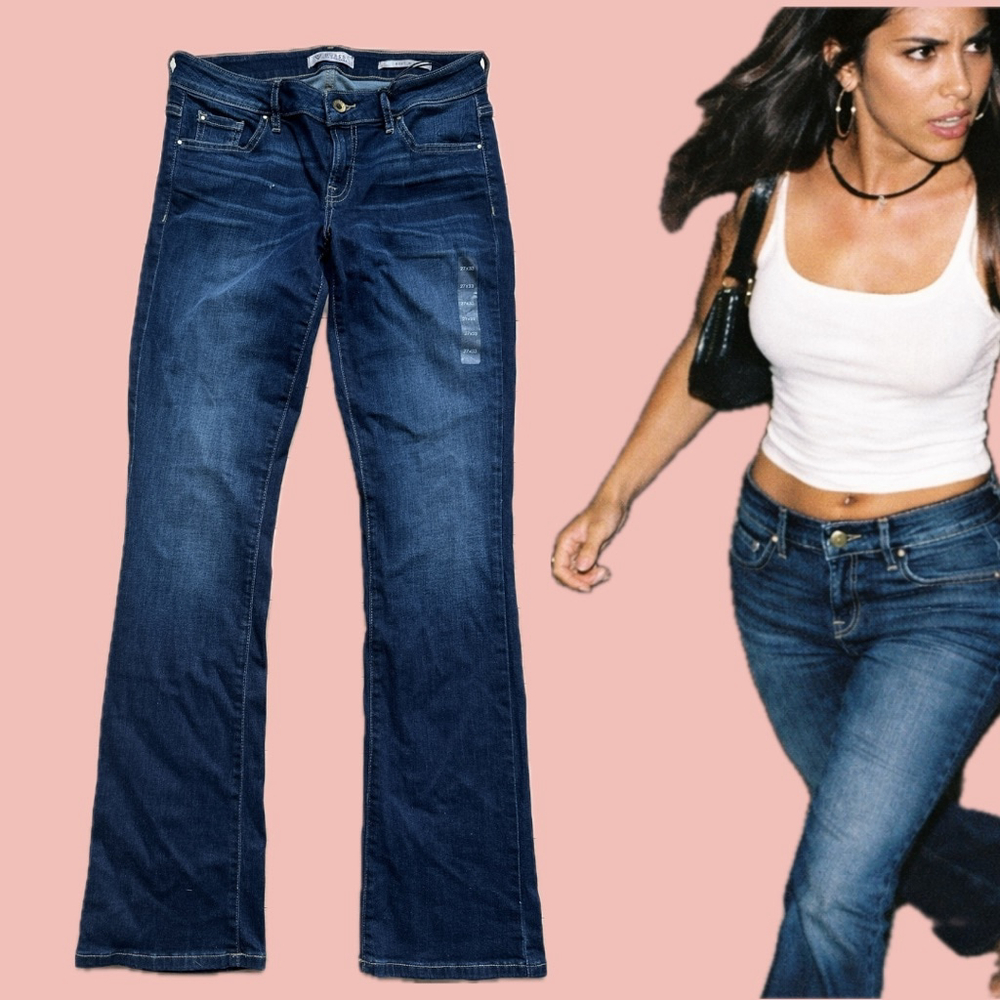 Guess Bootcut Jeans Dark Wash Slim Mid Rise 27 NWT – Y2K Fit